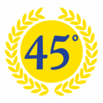 Logo quarantacinquesimo anniversario dalla fondazione